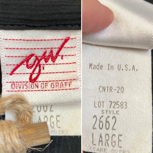 Vintage 80s retro color block casual black and white top - Picture 9 of 13